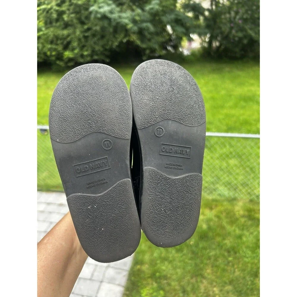 Old Navy Girls Scalloped Chelsea Boots Black Size 11